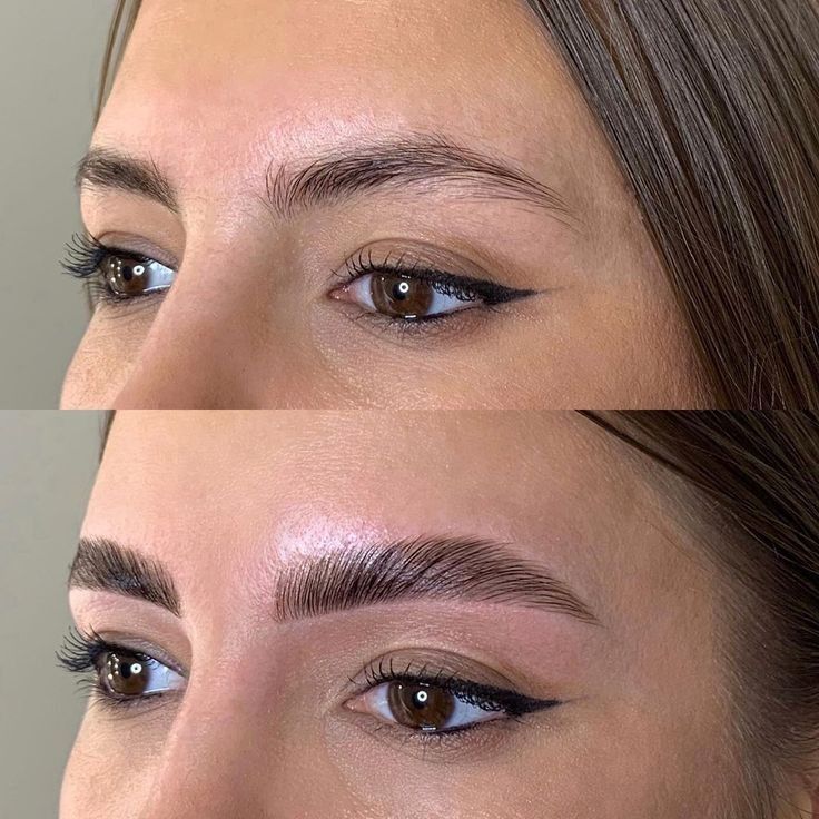 Antes y después de Laminado de Cejas