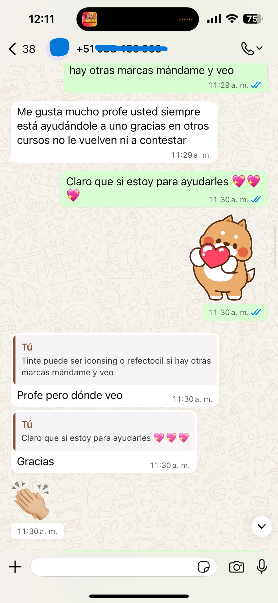Testimonio de alumna 5